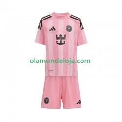 Camisola Inter Miami Criança Equipamento Primeiro 2025 Manga Curta